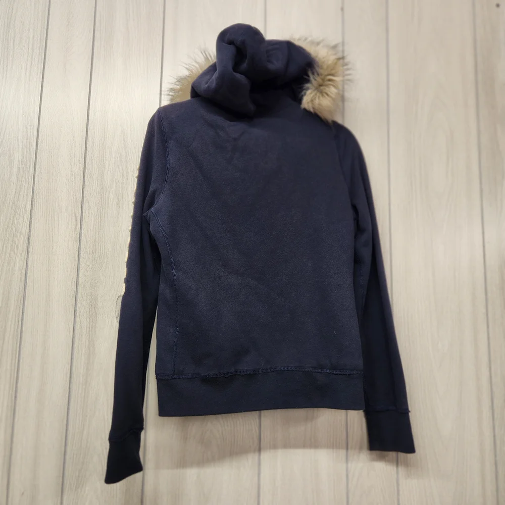 Y2K Hollister Faux Fur Hoodie Size Large - Picture 2 of 14